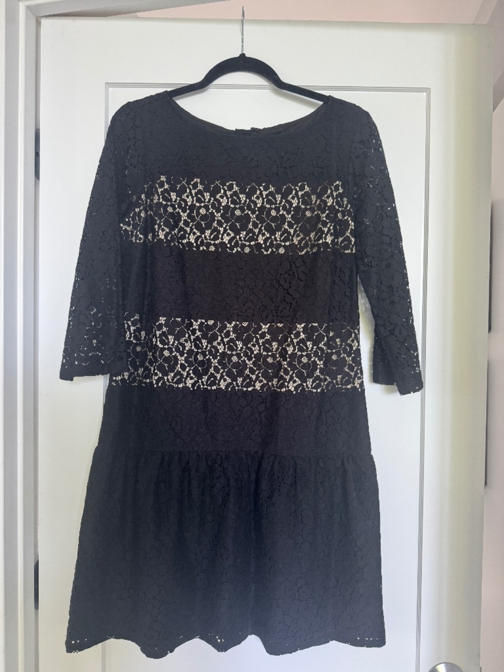 Ann Taylor Black Lace Cocktail Dress, Size 8